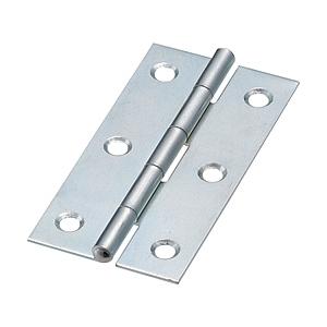 トラスコ中山 スチール製薄口普通蝶番 三価クロムメッキ仕上げ 全長63．5mm 55064UNCR