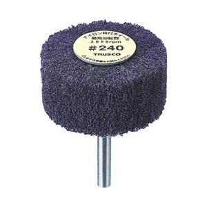 トラスコ中山 ナイロン軸付ホイール 外径100X厚25X軸6 5個入 240♯ UFN1025