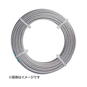 トラスコ中山 ステンレスワイヤロープ ナイロン被覆 Φ1．5（2．0）X5m CWC15S5