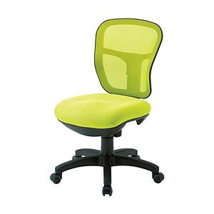 トラスコ中山 オフィスチェア MC−2 背面メッシュタイプ イエロー MC2YG