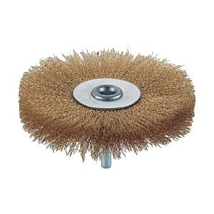 トラスコ中山 軸付ホイールブラシ φ100X軸6 真鍮 線径0．15 TB6254