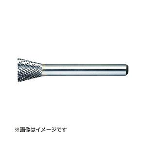 トラスコ中山 超硬バー 逆テーパー型 Φ19X刃長16X軸6 ダブルカット TB52C190