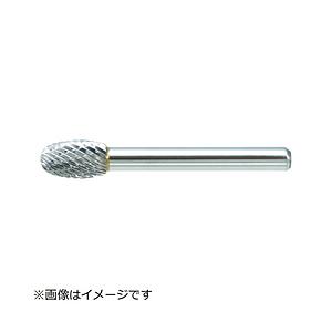 トラスコ中山 超硬バー タマゴ型 Φ16X刃長25X軸6 ダブルカット TB6C160