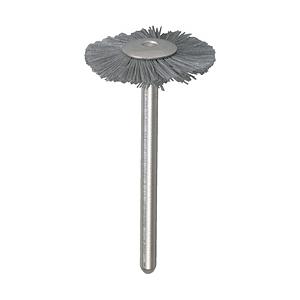 トラスコ中山 平型ブラシ ダイヤ入ナイロン 線0．25X外径Φ23X軸Φ3 233H7