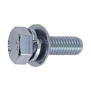 トラスコ中山 座金組込ボルト トリーマー 三価白 サイズM6X10 20本入 B7160610