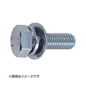 トラスコ中山 座金組込ボルト トリーマー 三価白 サイズM6X30 17本入 B7160630