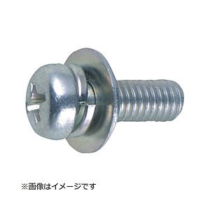 トラスコ中山 ナベ頭組込ネジ 三価白P−3 サイズM4X12 70本入 B7500412