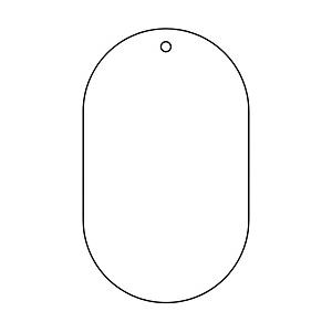 トラスコ中山 T459-15 TRUSCO 白無地板 小判型 5枚組 60X38X2厚