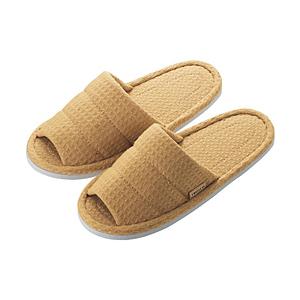 トラスコ中山 オープンワッフルスリッパ ブラウン C4822