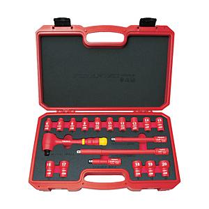 トラスコ中山 ＴＲＵＳＣＯ 絶縁ソケットレンチセット（６角タイプ）差込角９．５ｍｍ ＴＺＳＷ３−１９...