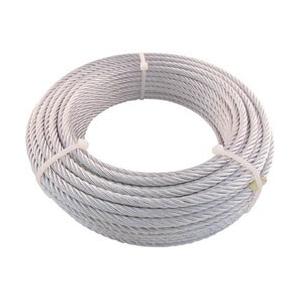 トラスコ中山 TRUSCO JIS規格品メッキ付ワイヤロープ （6X19）Φ6MMX10M JWM-...