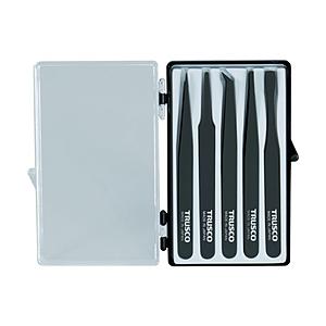 トラスコ中山 TRUSCO プラスチック製ピンセット5本組セット TPP-25-SET