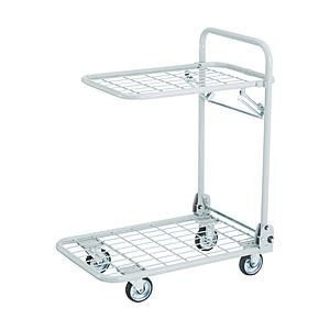 トラスコ中山 TRUSCO 軽量メッシュ台車 アミー 折りたたみ式2段型 AM-2A