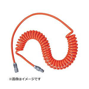 トラスコ中山 ウレタンコイルホース 4．0m オレンジ UCH5