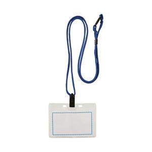 トラスコ中山 TRUSCO　ストラップ付ホイッスル名札　ソフト　青　TNH-S-B