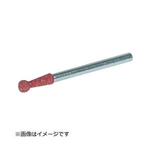 トラスコ中山 TRUSCO　ゴム軸付砥石　球型　Φ6X軸3　80＃　10本入　CH806RC