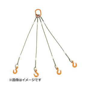 トラスコ中山 TRUSCO　4本吊りWスリング　フック付き　9mmX3m　GRE-4P-9S3