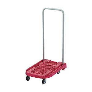 トラスコ中山 TRUSCO 樹脂台車 アクロキャリー 600X390 ピンク S付 AC-1-P-S