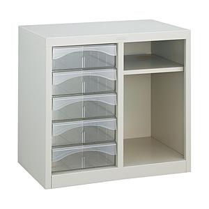 トラスコ中山 レターケース A4型・棚付コンビ 深型引出し5個 A4W205T