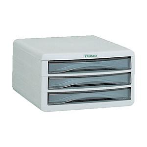 トラスコ中山 TRUSCO　プラスチックレターケース　A4浅型タイプ　3段 PA4-S3