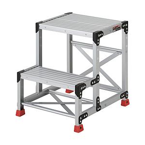 トラスコ中山 作業用踏台 アルミ製・高強度タイプ 2段 TSF256