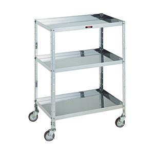 トラスコ中山 V型ステンレスワゴン 600X400XH835 3段 VLL13SUS