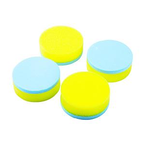 トラスコ中山 ＴＲＵＳＣＯ　ワックス用スポンジ　丸　４個   TWS1