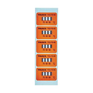 トラスコ中山 ＴＲＵＳＣＯ　温度シール３点表示不可逆性７０℃〜９０℃（４０枚入り）   TS3-70-90