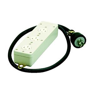 明工社 3コ口タップ接地3Pコード1m MR2929