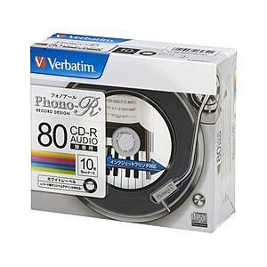 VERBATIMJAPAN MUR80PHW10V1 (録音用CD-R（Phono-R）/24倍速対...