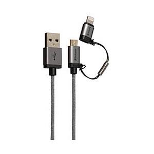 VERBATIMJAPAN MFI認証/強靭・高耐久ライトニングコネクタ付microUSBケーブル ...