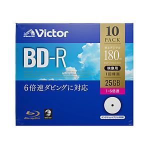 VERBATIMJAPAN 録画用BD-R 1-6倍速 25GB 10枚 VBR130RP10J1 ...