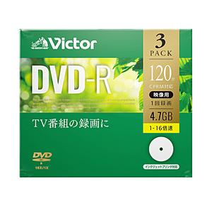VERBATIMJAPAN 録画用DVD-R 1-16倍速 4.7GB 3枚 VHR12JP3J1 ...