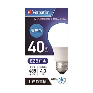 VERBATIMJAPAN LED電球 「バーベイタム」（一般電球形［広配光タイプ］・全光束485l...