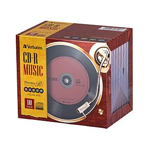 VERBATIMJAPAN 音楽用CD-R Phono-R　フォノアール  AR80FHX10V6 ［10枚 /700MB］