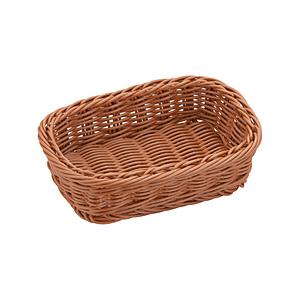 萬洋 樹脂バスケット 角型 茶 91-073B ＜WBS7905＞