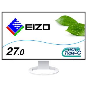 EIZO(エイゾー) USB-C接続 PCモニター FlexScan ホワイト EV2781-WT ［27型 /WQHD(2560×1440） /ワイド］ 【864】