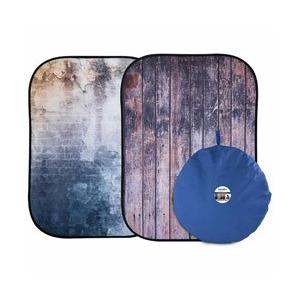 ラストライト アーバン背景 折畳式 1.5x2.1m 古びた壁／フェンス LLLB5715