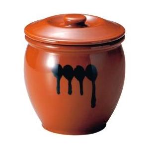 ヤマキイカイ 陶器 蓋付半胴かめ 4号 7.2L ＜DHV1804＞