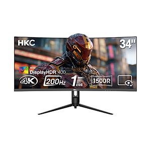 HKC CG345U ゲーミングモニター   ［34型 /UWQHD(3440×1440） /ワイド...