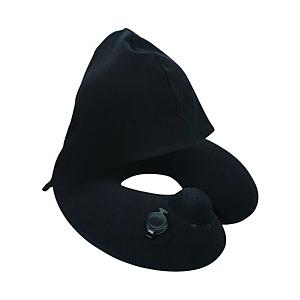 コンサイス インフレータブルポンプネックピロー（フードB）  ブラック SW99005BK [振込不...