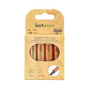 BATZC リチウムイオン充電池 単3形  Type-Cケーブル付  P2-LI2A-2220C-4...