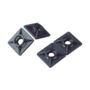 SAPISELCO社 SapiSelco ケーブルタイ固定具 粘着ダブルタイプ 角型 4mm 黒 BAS.3MT.511