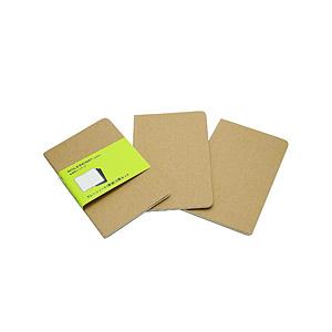 MOLESKINE ノートブック 3冊セット Pocket カイエ ジャーナル クラフトブラウン Q...