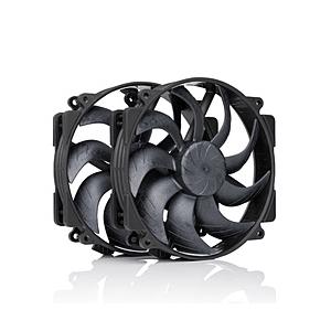 NOCTUA ケースファンｘ2 [140mm /1500RPM] ラウンドフレーム chromax....