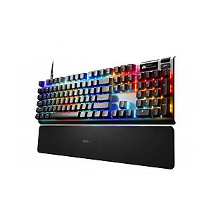 SteelSeries ゲーミングキーボード＋リストレスト(ラピッドトリガー対応) Apex Pro...