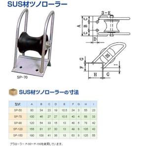 ステンレス ツノローラー SP-150 アンカー用品 係船用具 ロープ