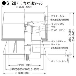 S-28 ベンチレーター ブロアー 送風機 ブ...の詳細画像1