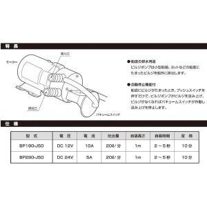 日立 ビルジポンプ 12V BP-190-J6...の詳細画像2