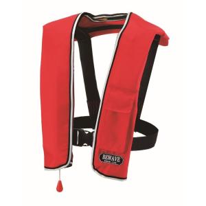 自動膨張式　落水しても安心　ライフジャケット　救命胴衣　オーシャン　LG-1型　ＴＹＰＥ−Ａ　赤　桜マーク　ＪＣＩ